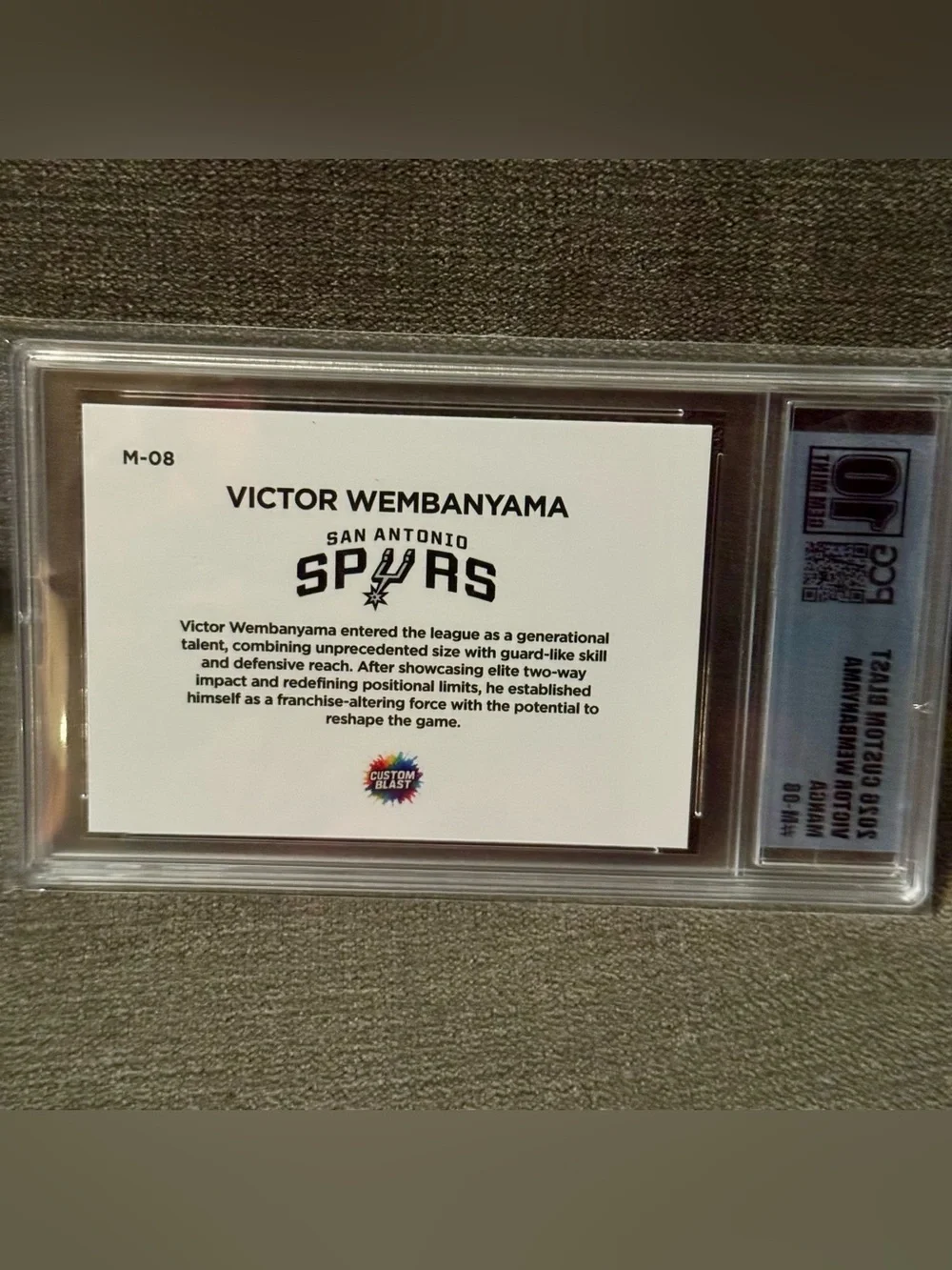 Victor Wembanyama - 2026 Custom Blast Manga #M-08 PCG 10 Gem Mint